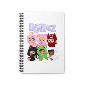 Bratziez Characters Spiral Notebook | Cute Doll Illustration Ruled