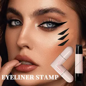 Double-Ended Stamp Eyeliner Pen, Wing Eyeliner, Longwear Eye Liner, Waterproof Long-Lasting, Beginner-Friendly Makeup Tool, No Smudging, Left & Right Eye Design, Eye Makeup Product