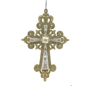 Cross with Square Gem Ornament