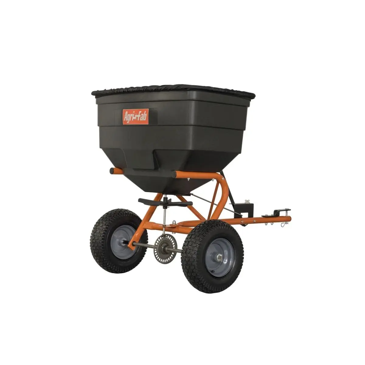 Agri-Fab 45-0547 Lawn & Garden Tow Spreader, 185 lbs Capacity, 13" x 5" Size, Pneumatic Design, Poly Hopper, Spreader Plate, Wide Distribution Pattern, Up to 40,000 sq. ft. Coverage Area
