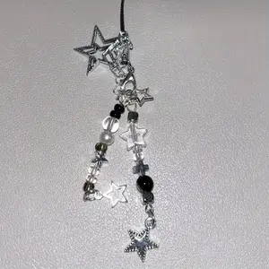 Y2K pentagram short handmade bead phone chain CCD chain GuBen chain hanging chain Phone Charm