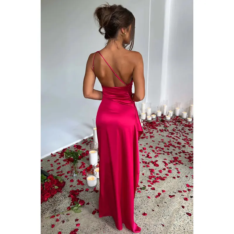 red satin prom dress - TikTok Shop