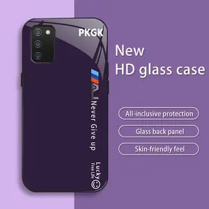Suitable for [Galaxy A03s] "Never Give Up" Liquid Glass Phone Case — Ultra-Thin, Drop-Resistant, Scratch-Proof, Light Luxury Business Style — Acrylic Material — Trendy & Fashionable 996