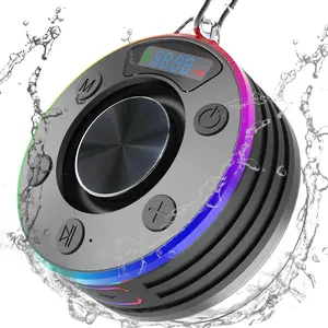 Mini Waterproof Wireless Bluetooth Speaker - Dustproof Audio Stereo Radio Clock with Bone Conduction Subwoofer, Split Function, Travel Gift device,summervibes