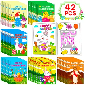 42 Pack Easter Coloring Books for Kids 4-8, 8-12, Easter Basket Stuffers Bulk Gifts Mini Coloring Books Party Favors for Boys Girls School Classroom Goodie Bags Stuffer Activity Supplies