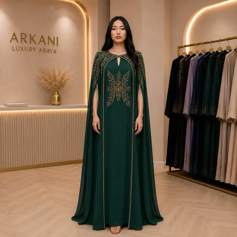 Royal Gold Embellished Luxury Kaftan