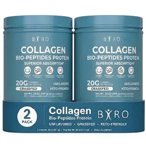 Collagen Peptides Powder 20oz | Grass-Fed Collagen Protein I 18 Amino Acids I Unflavored Daily Supplement