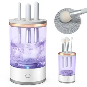 Electric Makeup Brush Cleaner, Portable Make Up Brush Cleaner Machine for All Makeup Brushes with Makeup Brush Cleaner Mat.