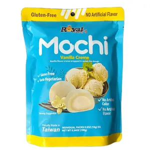 Royal Family Mochi Vanilla Creme 180g - Rice Cake with Vanilla Filling- Sweet Snack Candy Dessert Royal Family Mochi Vanilla Creme 180g - Rice Cake with Vanilla Filling- Sweet Snack Candy Dessert