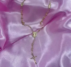 Crystal Virgen Rosary