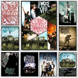 Band P-Pierce The-V-Veil Painting Calligraphy HD Canvas Printing Poster Home Living Room Office Decoration Painting