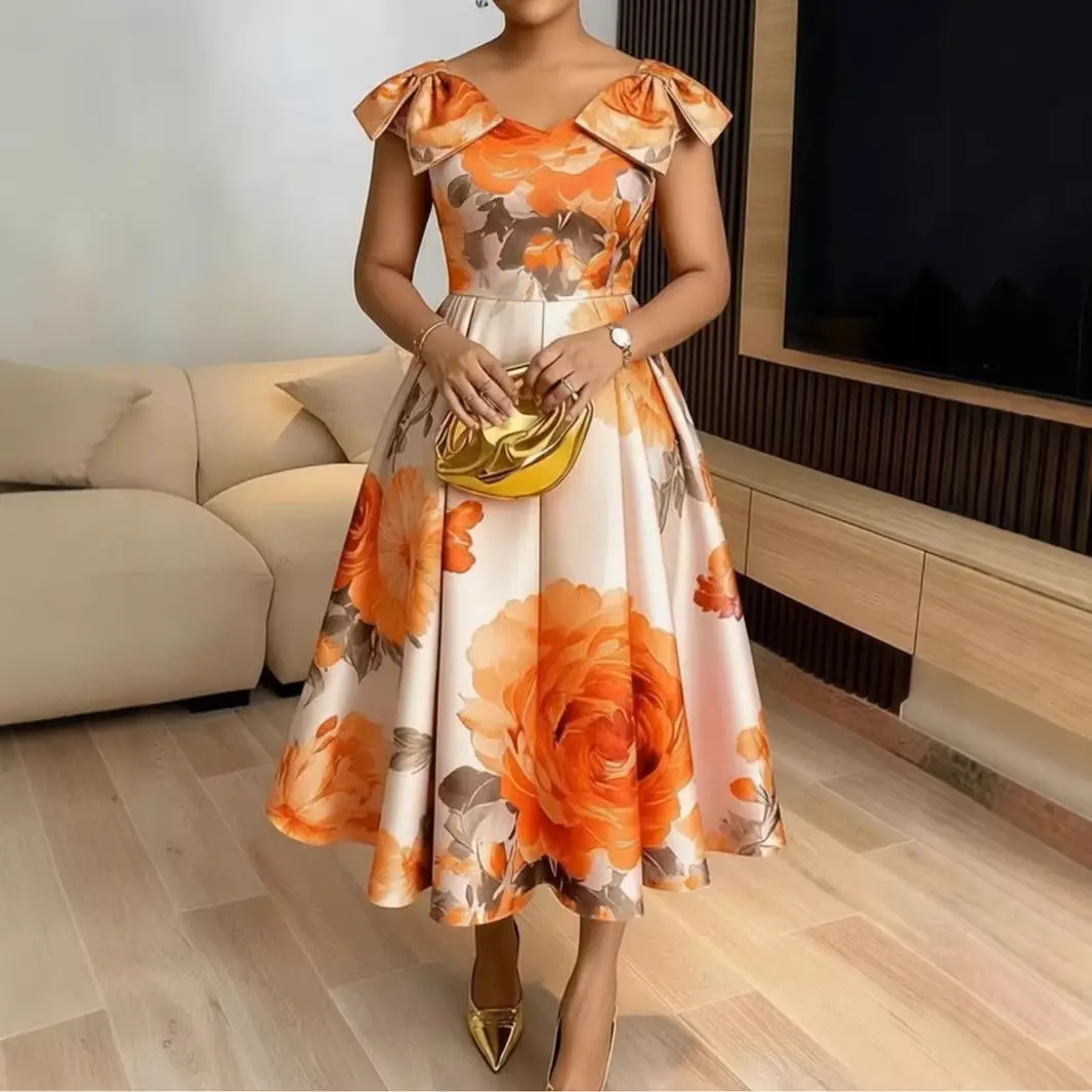 florals dress to impress Made To Impress Floral Ruffle Dress- Rust