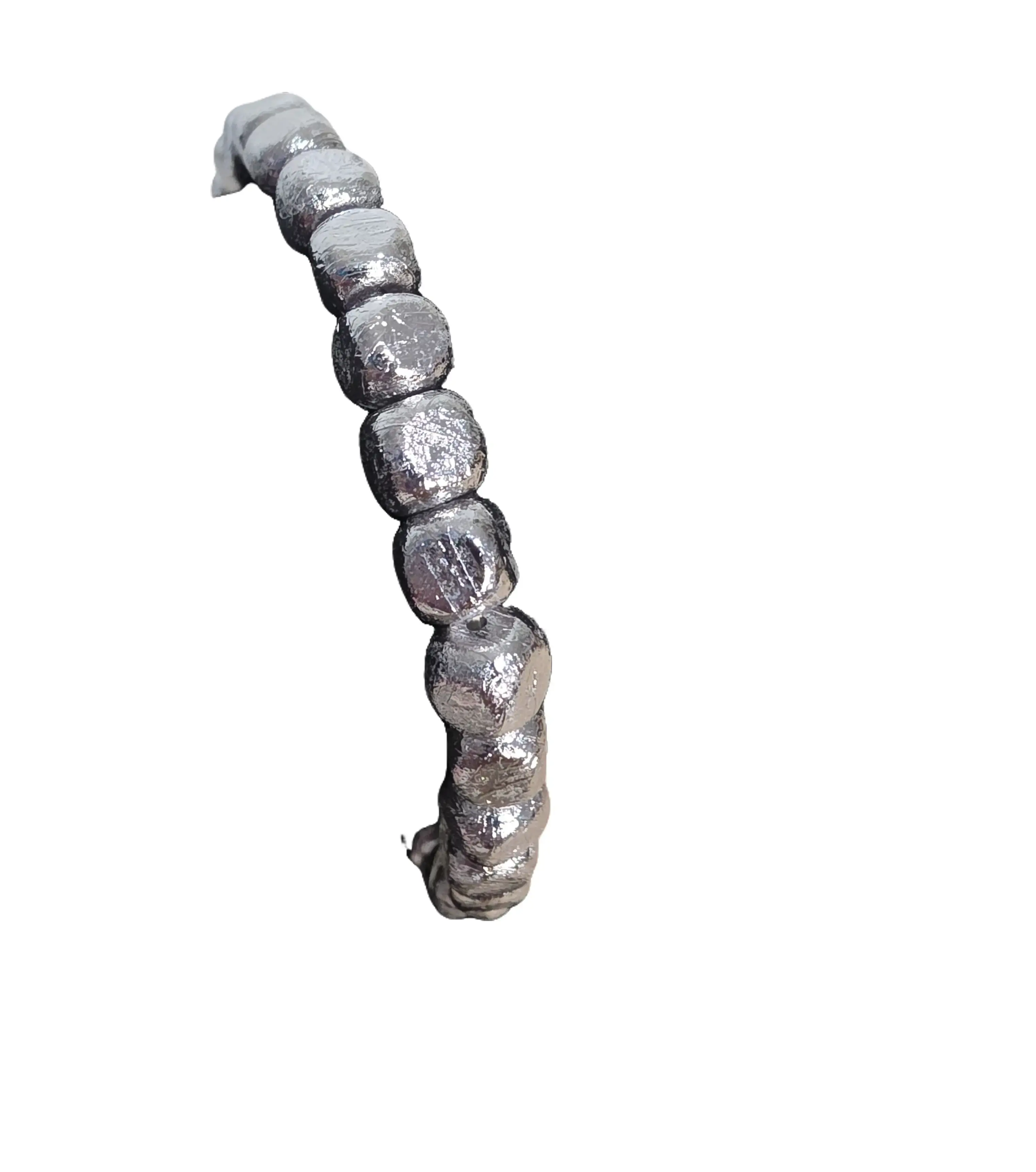 6–7mm Iron Meteorite Cube Bracelet