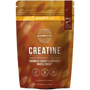 Primal Harvest Creatine Powder Supplement for Men and Women's Fitness, Workouts, and Muscle Growth, to Help Promote Recovery, Strength, Energy, and Endurance (1)