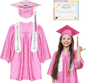 Kindergarten graduation cap and gown with 2026 Tassel, Certificate for Toddler Children (27"-33")
