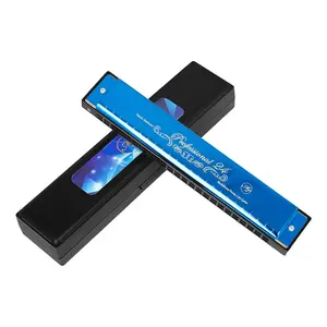 Harmonica 24 Hole C Key with Case, Musical Instruments Wind Instruments Diatonic Harmonica for Beginner  Friends GiftsIdeal for Music Enthusiasts