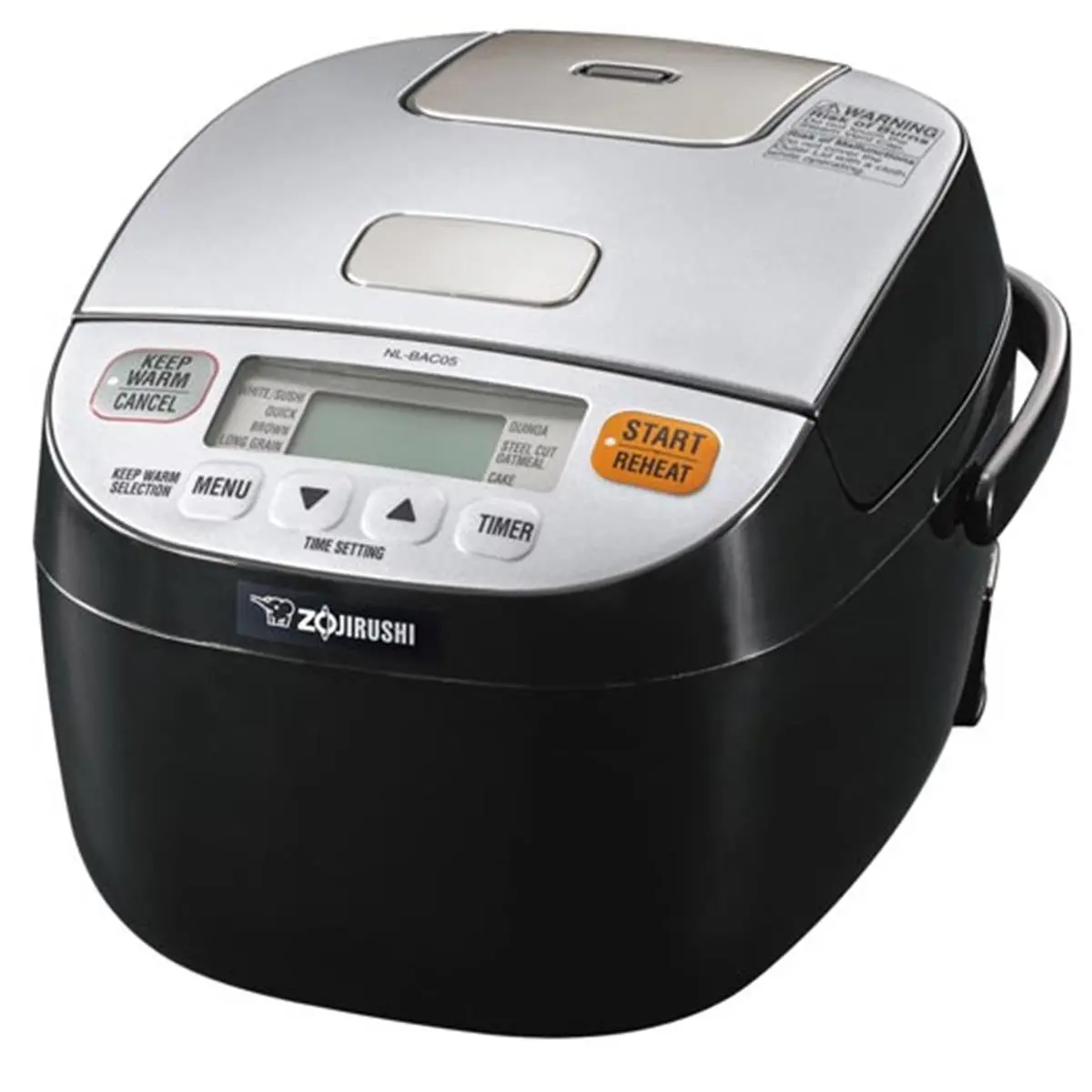Zojirushi NLBAC05 Micom 3-Cup Multi-Rice Cooker & Warmer (120V), Black & Silver, Easy-to-Use LCD Control Panel, Extra Large Heating Element, Stainless Steel Pan, Nonstick Inner Pan, Removable Steam Vent Cap, Quinoa Easy, Daily Use Kitchen Appliance