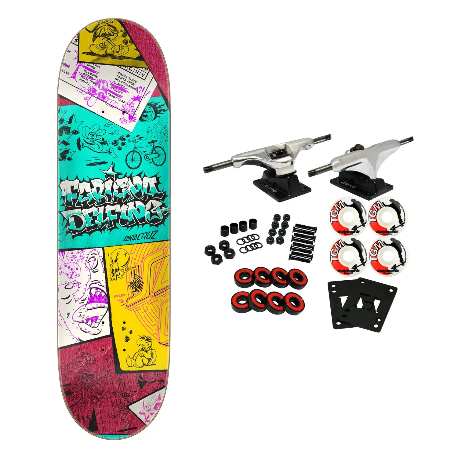 Santa Cruz Skateboard Complete Delfino Scribble FeelBase 8.25" x 31"
