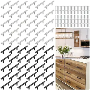 30Pack 5'' Cabinet Pulls Brushed Nickel Stainless Steel Kitchen Drawer Pulls Cabinet Handles 3" Hole Center