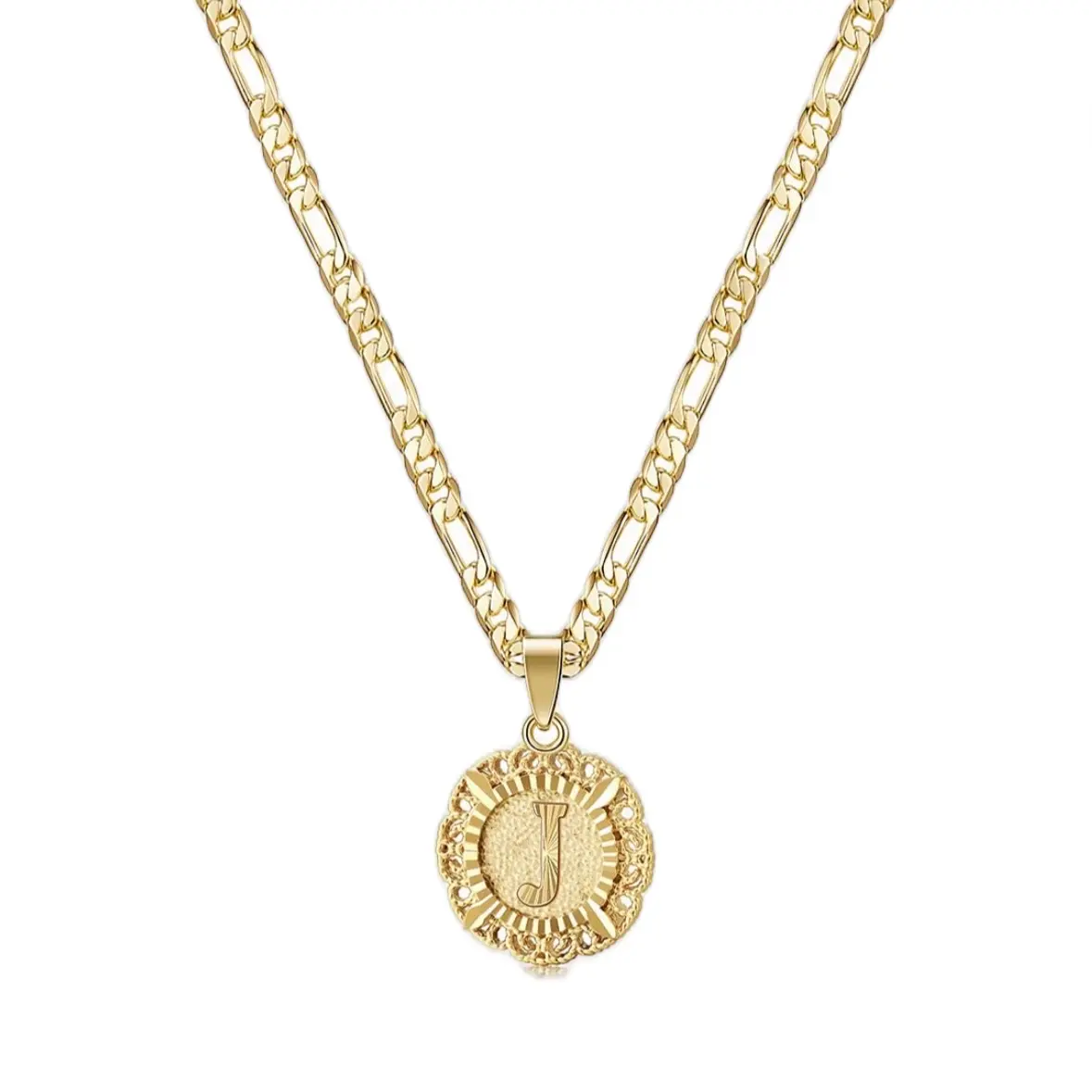 18k Gold Plated Initial Necklace for Women - Personalized Jewelry