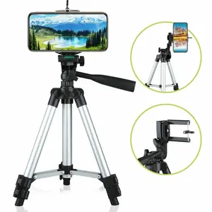 Portable Camera Tripod Stand for Outdoor, Lightweight, with Phone Holder for Universal Cell Phones, Ideal Gift for Men and Women.