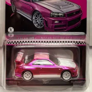Hot Wheels 2023 Red Line Club (RLC) Pink Party Nissan Skyline GT-R (BNR34) Diecast Model Car, Collectible Decor Accessories