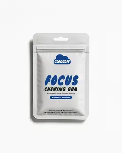 Clooudie California Focus Chewing Gum, Blueberry Flavor, 30 Gum, Activate Focus & Clarity, Refresh Brain Power, Support Mood & Energy, Vegan & Non-GMO, Sugar Free