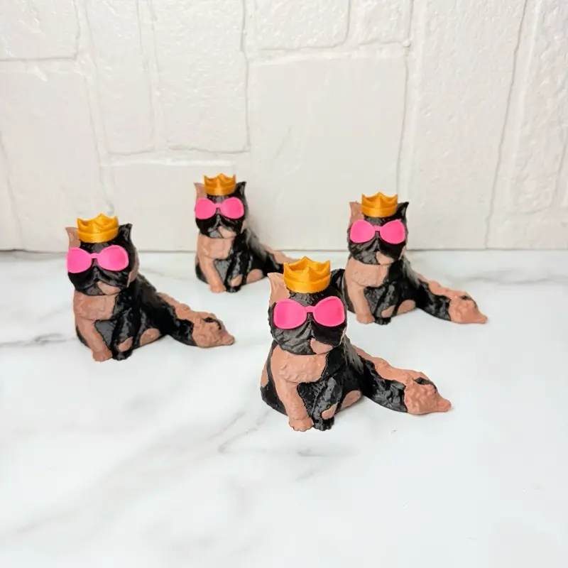 3D-Printed Princess Donut Cat Figurine