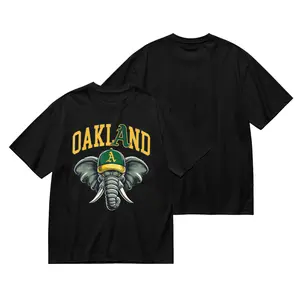 Unisex Oakland Style 4 Pattern 100% Cotton Casual Daily T-Shirt