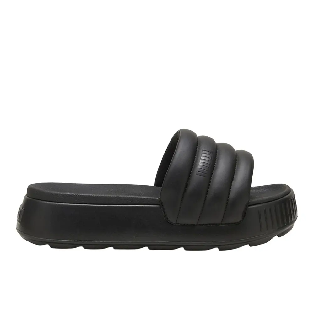 PUMA Womens Karmen Slide Puffy Platform Casual Sandals Casual Low Heel 1-2" - Black