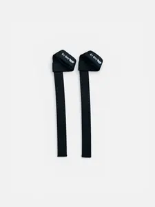 Tru Pump Premium Padded Black Weightlifting Straps- Lifting Straps for Deadlifts, Rows, Pull-ups