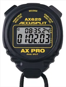 212 MAIN Accusplit AX625 Pro Series Stopwatch - Polycarbonate Build, Dual Display, Lap/Split Functionality for Sports Coaches & Referees