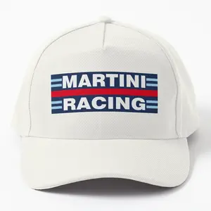 Martini Racing Twill Cap Hat - Celebrate the iconic Martini Racing team with this stylish cap, perfect for motorsport enthusiasts and fans of high-speed racing and classic designs.