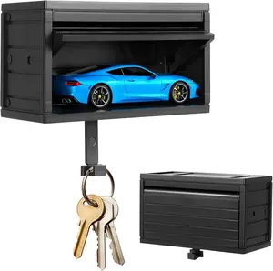 Wall-Mounted Compact Space-Saver Hanging Hook - Home Decor Storage Solution, Household Items Decor Wall Mounted Shelf with Hook Closure, Door-Opening Function, Lightweight Key Holder for Home Use