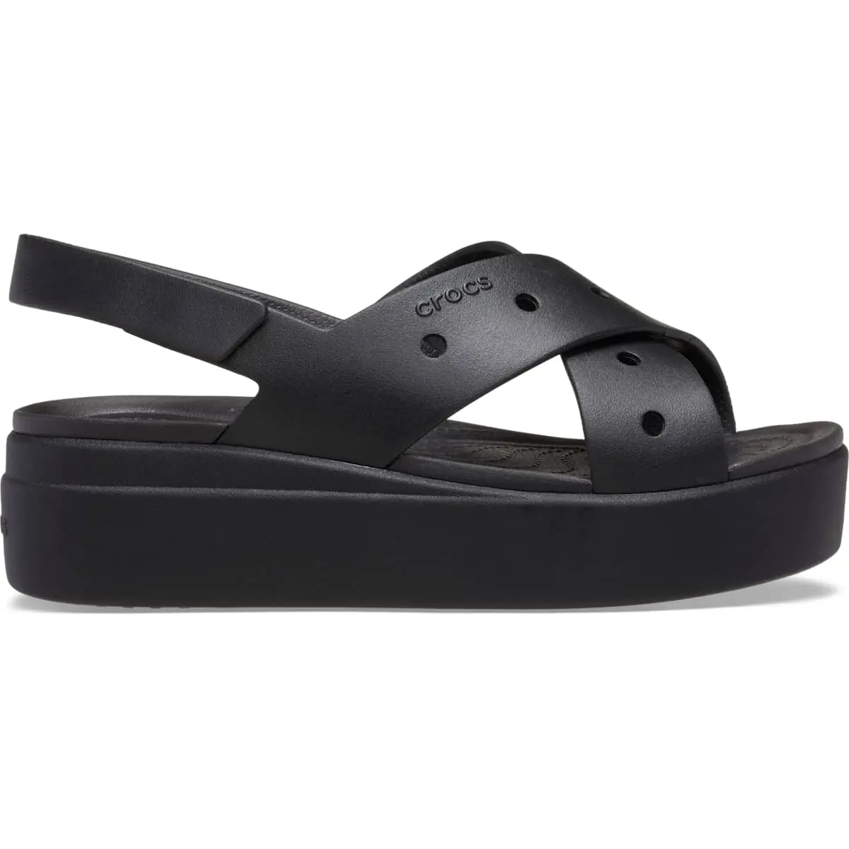 Crocs Women's Brooklyn 4U Cross Strap Sandals, Accessorize with Jibbitz Shoes Charms