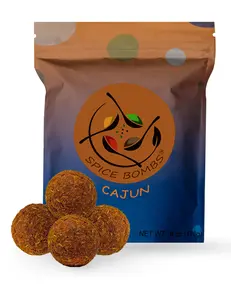 Spice Bombs Lab Cajun Seasoning 4 Pack - Versatile Chef-Made Spice Bombs with Cayenne Pepper & Garlic Powder for Easy Cooking