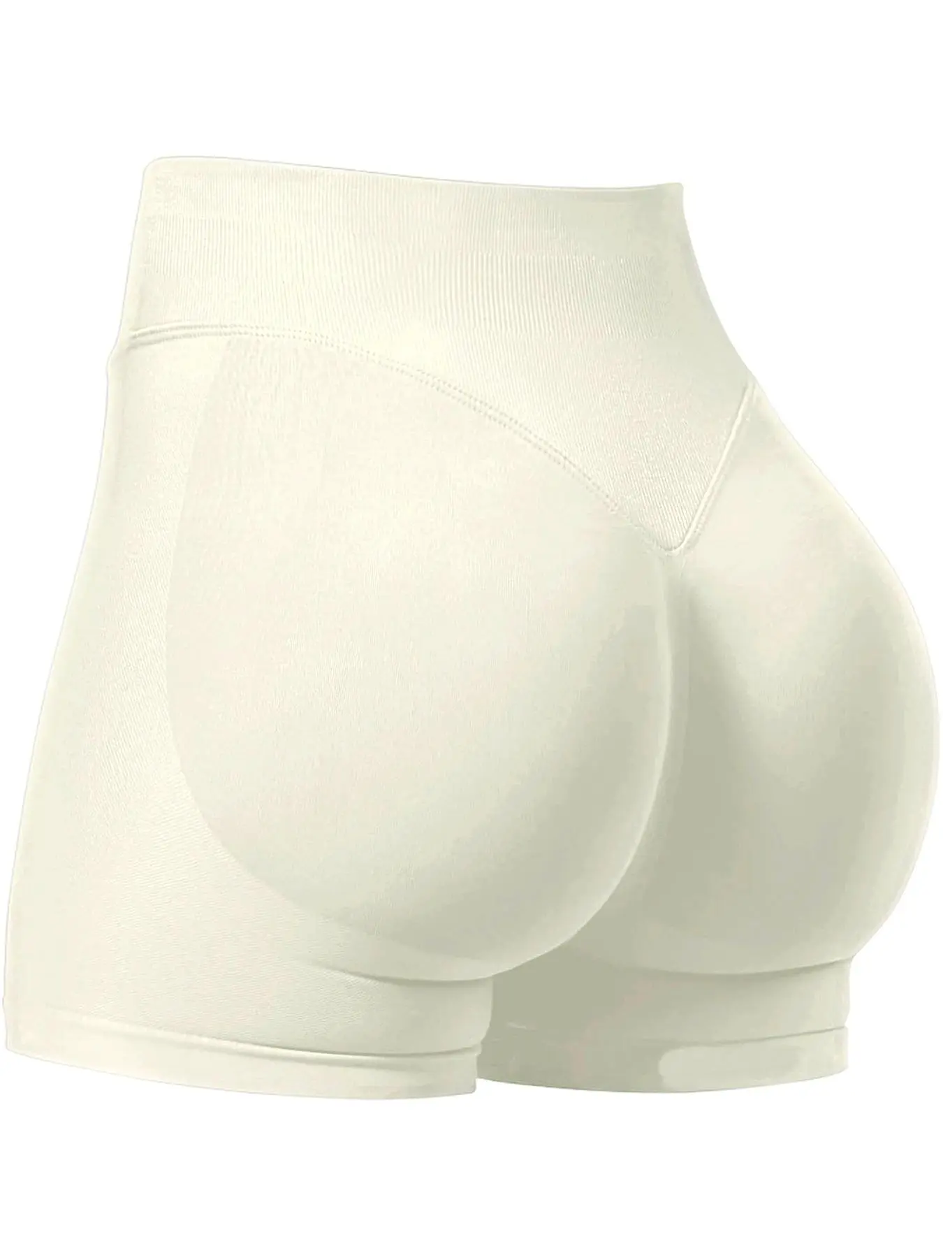Women's Solid Color High Waist Sports Shorts, High Rise Shorts, High Waisted Shorts, Athletic Shorts, High Stretch Comfortable Soft Breathable Shorts, Butt Lifting Skinny Shorts, Ladies Sportswear for Indoor & Outdoor Wear