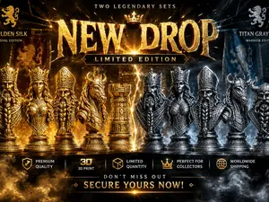 Nordic Viking Stylized Chess Set – Legendary Norse Edition
