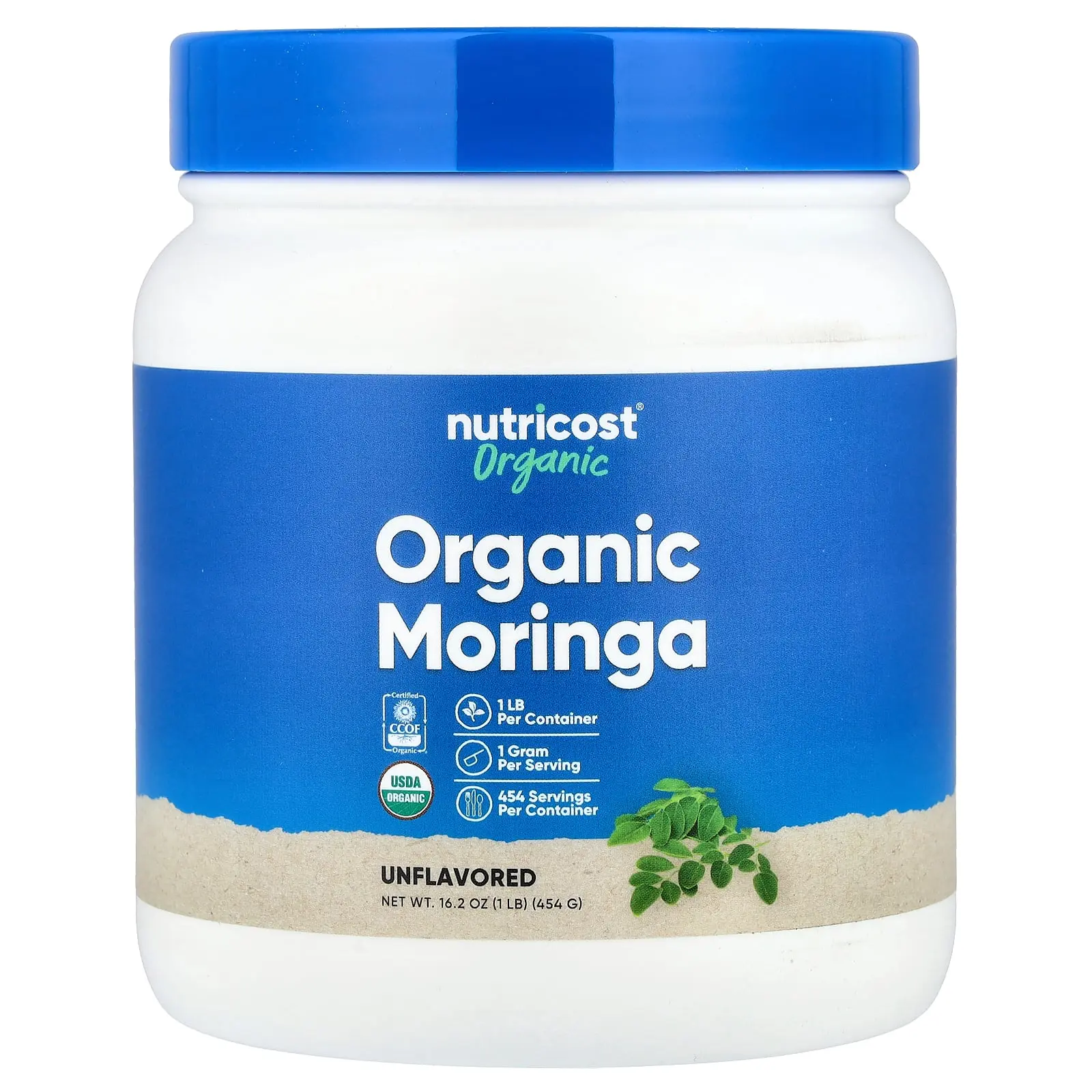 Nutricost Organic Moringa, Unflavored, 16.2 oz (454 g)