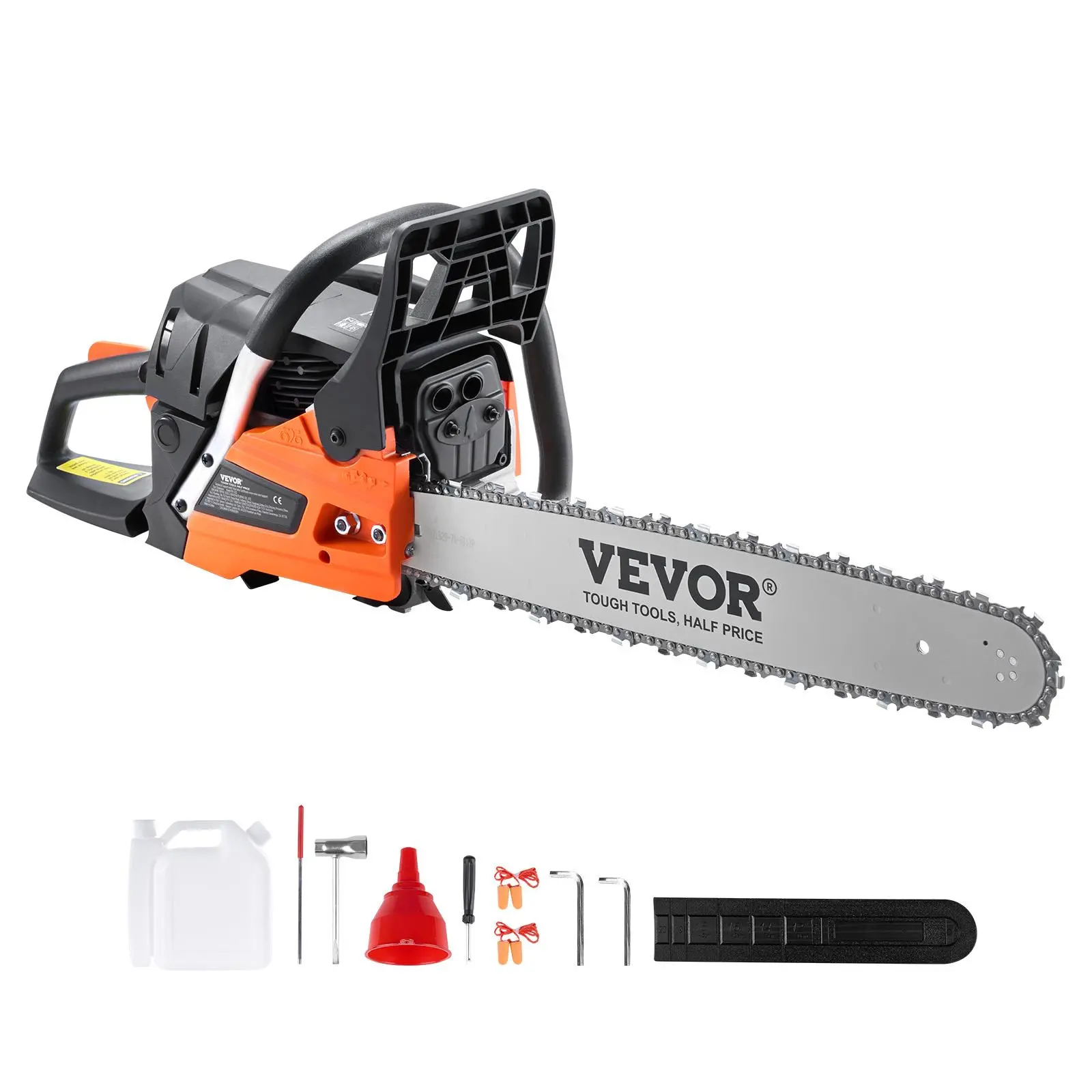 【summerfinds】VEVOR 58CC Handheld Gas Chainsaw, 20" Engine, Gas Powered Chainsaws for Wood Cutting, , Gasoline Chainsaw