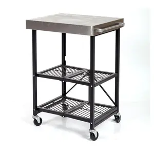 Origami Kitchen Cart with Stainless Steel Top