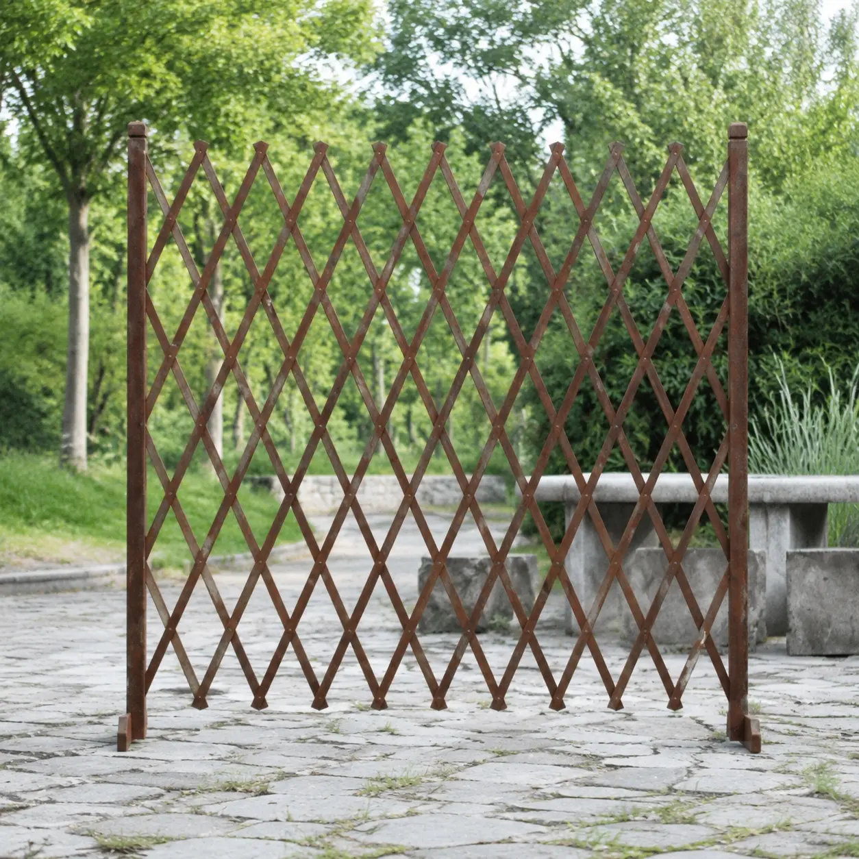 Upgrade Weather-Resistant Wooden Expandable Fence Grid, Portable Divider for Balcony, Courtyard, Restaurant, Garden, Supports Climbing Plants, Decorative & Functional