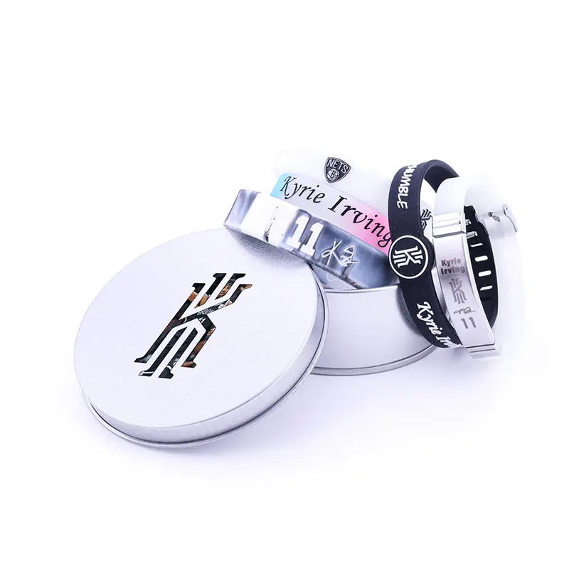Basketball wristband set of five, Kobe, Curry, Irving, James fan silicone luminous wristbands gift box set bracelets god stylish daily jewelry