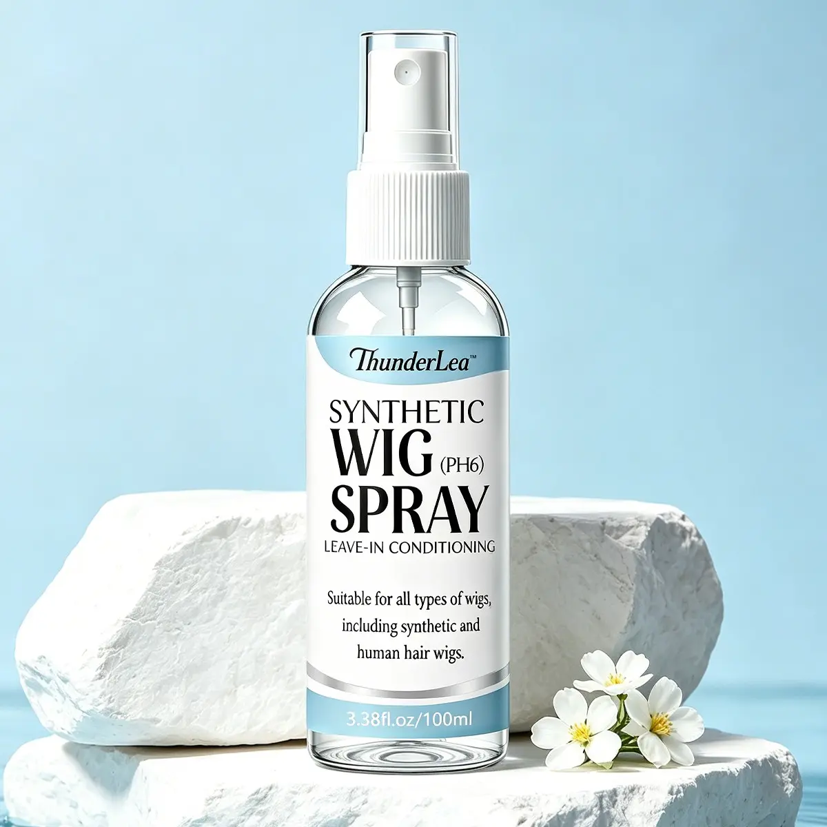 Synthetic Wig Leave-in Conditioner Spray, Hydrating & Gentle Cleansing, Extends Wig Lifespan, pH 6, with Coconut Oil, Anti-Frizz, Soft & Silky, Haircare Product | 3.38 fl oz / 8.45 fl oz