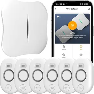 WiFi Water Leak Detector for Home with App Notification 2.4Ghz Gateway + 6 WD61 Sensor 120dB Water Flood Alarm for Basement Kitchen Bathroom Pipe Faucet Leakage Alert