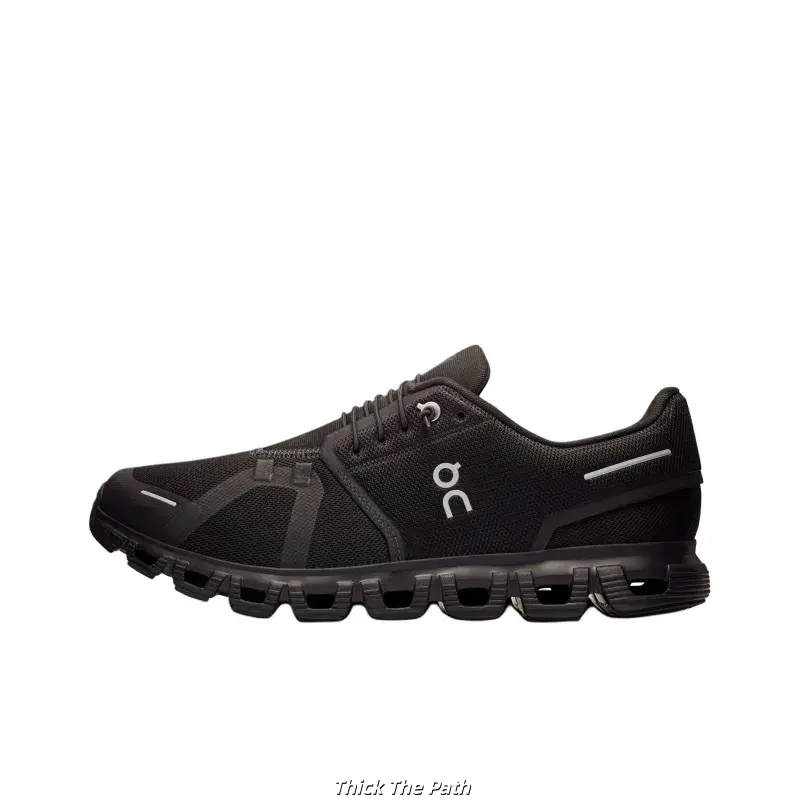 Unisex All Black Spliced Breathable Mesh Sports Trainer Shoes - Brand New Sealed Package, Segmented Hollow Wave Cushion Sole, Non-Slip, for Running, Gym (Original Shoe Box Included, Suitable for Female, Male)