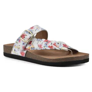 White Mountain Leather Footbeds Sandals - Happier