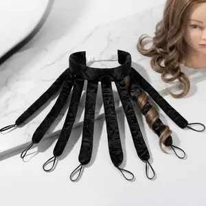 [Effortless] Satin Heatless Hair Roller Set | Get Salon-Quality Bouncy Waves Without the Frizz | Upgraded High-Elasticity Soft Core | Professional DIY Curling Ribbon Gift for Women