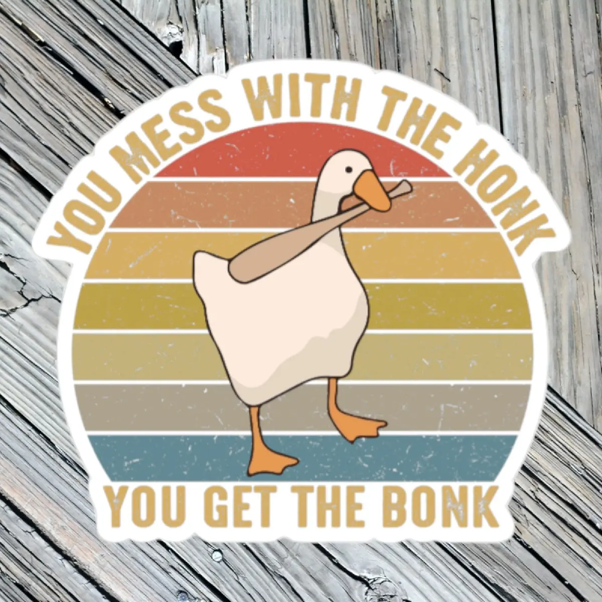 Honk Bonk Goose 3" Sticker, Vinyl Waterproof, Laminated