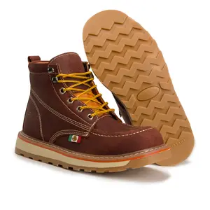 Hammer Work Boots Tractor Sole Suede Leather With MEX Flag